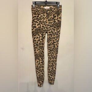 Vintage Y2K Era “Red Bottoms” Leopard Print Skinny Pants Size 3/26